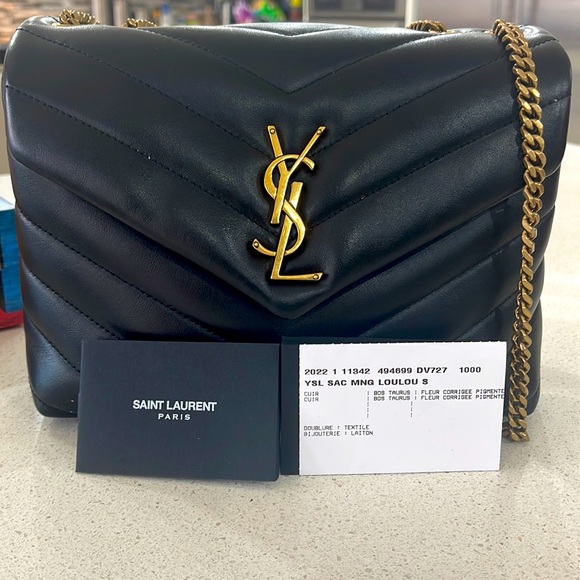 LOULOU SMALL CHAIN BAG IN MATELASSÉ "Y" LEATHER - Picture 6 of 6